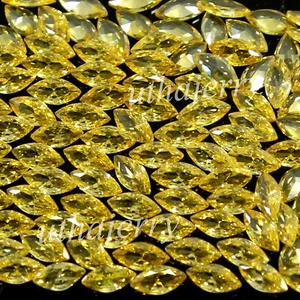 10 Stck. Lot Natürlicher Montana Gelber Saphir Kalibriert 3x2 mm Marquise Edelstein - Bild 1 von 9