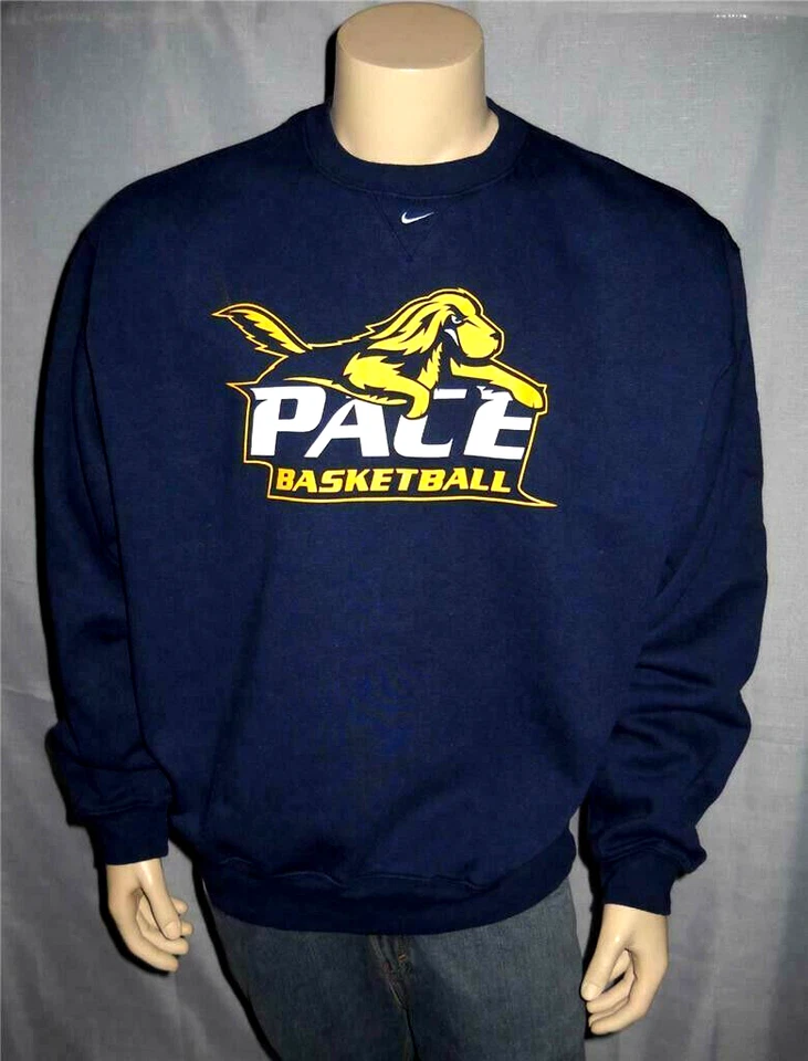 Nike Pace University Setters NCAA Crew Sweatshirt BASKETBALL Blue Mens M  - Image 1 of 4