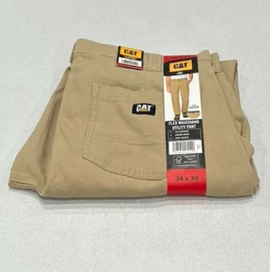 Cat Men's Flex Waistband Utility Pants, Tan, Size 34X30 - Picture 1 of 4