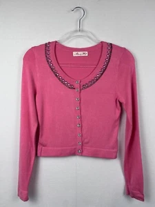 Alannah Hill - Size 8 - Women's "I'm Alittle Fusspot Cardigan" Pink Knit Cardi - Picture 1 of 14