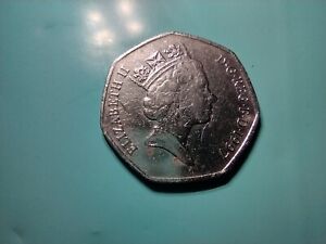 1997 Queen Elizabeth II D.G.REG.F.D.1997 RARE 50 Fifty Pence UK Coin Collector