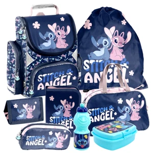 Disney Stitch Angel 8 tl Set Tornister Ranzen Schulranzen Federmappe Sporttasche - Bild 1 von 4