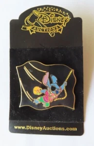 RARE OLD LE Disney Auctions PINS no Lilo Halloween STITCH Pirate Eye Patch - Picture 1 of 2