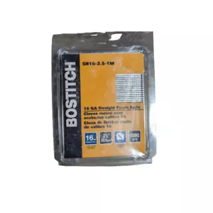 1000-PACK Bostitch 2-1/2" 16-Gauge Finishing Pneumatic Nails SB16-2.5-1M - Picture 1 of 1