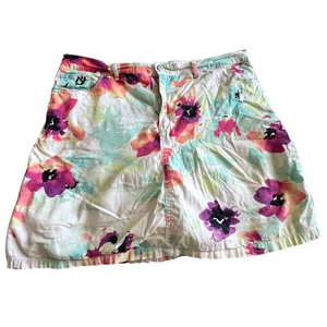Croft & Barrow Floral Skort Stretch Casual Comfy Skirt Shorts 16 Summer Vacation - Picture 1 of 7