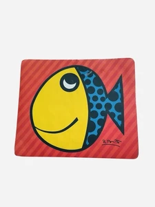 Romero Britto Vintage Mouse Pad Happy Fish Colorful Y2K - Afbeelding 1 van 5