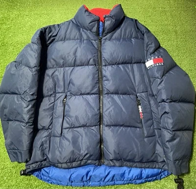 Abrigo de Colección Tommy Hilfiger Burbuja Plumón de Ganso Para Hombres XL Tommy Jeans Azul Foto 1 de 4