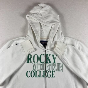 Rocky Mountain College Hoodie Womens XXL White Full Zip Sweatshirt Jansport - Picture 1 of 11