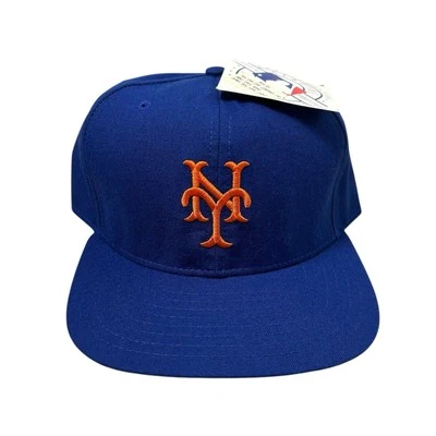 DEADSTOCK VTG 90s MLB NEW YORK METS NEW ERA SNAPBACK HAT MADE IN USA SIZE FREE - Image 1 of 4