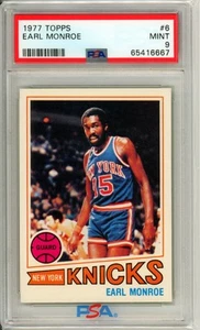 1977 Topps #6 Earl Monroe PSA 9 New York Knicks centrado - Imagen 1 de 2