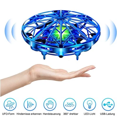 Mini Drohne Fiegender Spielzeug Handgesteuerter Flugball mit LED UFO Ball Kinder - Bild 1 von 4