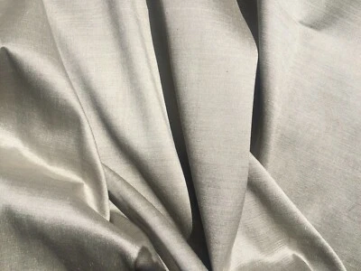 BRUNSCHWIG & FILS Silk platinum solid contemporary Thailand new 1+ yards - Image 1 of 3