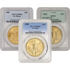 Us Gold $20 Saint-Gaudens Double Eagle Pcgs Ms64 1908 No Motto Random Label