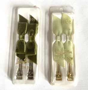 Vintage Lady Ellen Bow Clips Set of 4 New in Package - Picture 1 of 2