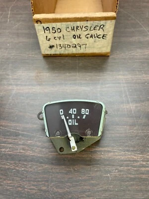 Chrysler 1950 manómetro de presión de aceite de 6 cilindros nos Mopar 224 Foto 1 de 4