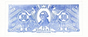 1957-58 $50 Confederate States of America Chemicograph, Straker & Sons - GEM Unc - Picture 1 of 3