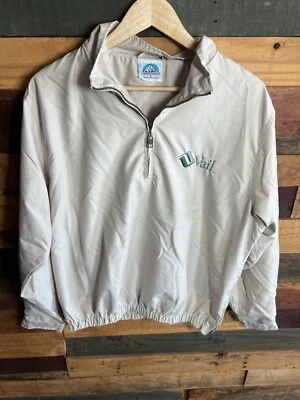 Chaqueta cortavientos retro vintage años 90 Vail Colorado temática color beige talla S Foto 1 de 4