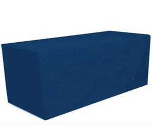 8' ft. Fitted Polyester Tablecloth Table Cover Wedding Banquet Party Navy Blue - Picture 1 of 2