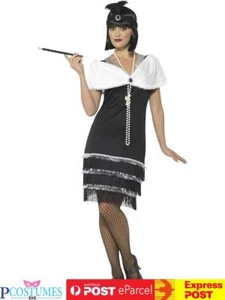 Ladies 1920s Flapper Fringed Stole Charleston Gatsby Fancy Dress Costume - Picture 1 of 4