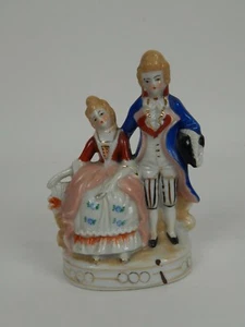 Vintage Made in Japan Hand Painted Porcelain Figurine Victorian Couple 5.5" - Picture 1 of 8