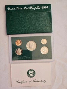 1995 S US Mint Proof Set 5-Coin Clad Original Packaging and COA