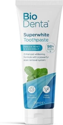 BioDenta BioDenta Superwhite Toothpaste 75ml -2 Pack - Image 1 of 2