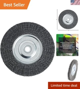 Brosse de roue de banc à fil serti fin 6 pouces pour enlever la rouille - Compatible Arbor - Photo 1/11