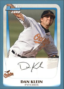 2011 Bowman Prospects Blue Baltimore Orioles Baseball Card #BP67 Dan Klein/500