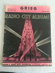 Grieg Radio City Albums Music Book Selected Compositions for Piano - Picture 1 of 2