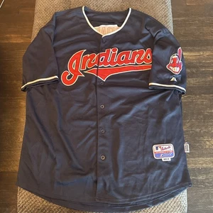 AUTHENTISCH Majestic Cool Base JASON KIPNIS Cleveland Indians Wahoo blau Größe 54 - Bild 1 von 9