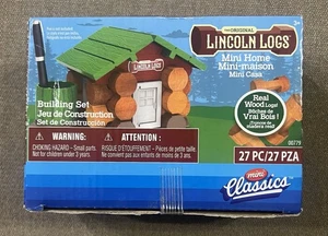 Lincoln Logs Mini Home 27 PC Building Set Mini Classics Real Wood Logs - Picture 1 of 4