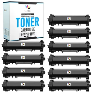 10-Pack Compatible 760 Toner Cartridges for Brother HL-L2325DW MFC-L2750DW XL - Picture 1 of 7