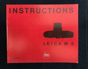 Leica M5 Instructions 1972 Instruction English Version 35 Pages Total Reduction - Picture 1 of 6