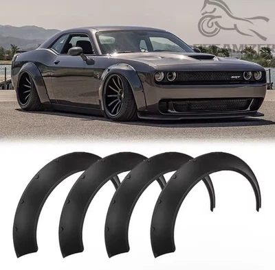 For Dodge Challenger SRT Hellcat 4pcs Fender Flares Wheel Arches Extra Body Kit — 第 1/4 张图片