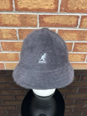 Sombrero de cubo gris mezcla de piel de conejo de angora genuino Kangol Furgora - mediano Foto 1 de 4