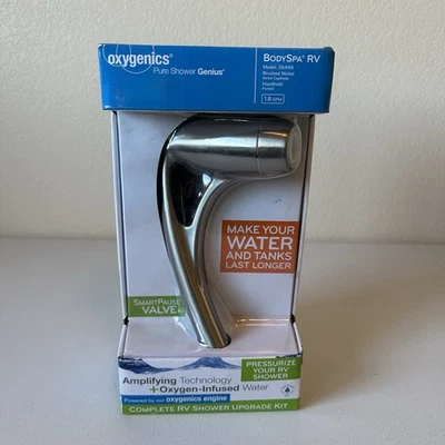 New Open Box Oxygenics BodySpa RV Shower Head Handheld Brushed Nickel 1.8 GPM - Image 1 of 4