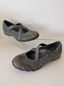 Skechers Größe 11 grau Mary Jane Leder Damenschuhe 2 Riemen gebraucht, in einwandfreiem Zustand - Bild 1 von 8