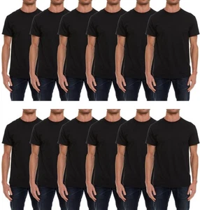 BILLIONHATS 12 Pack Plus Size Men Cotton T-Shirt Bulk Big Tall Short Sleeve Tees - Picture 1 of 13
