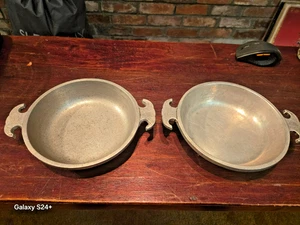 Pair Vintage Guardian Service Cast Aluminum pot, 7" diameter, 2" tall, - Picture 1 of 7