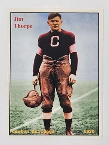 Tarjetas de cabina de coleccionista Jim Thorpe 1920 Canton Bulldogs 1992-94 Bernard Kleckner patio - Imagen 1 de 3
