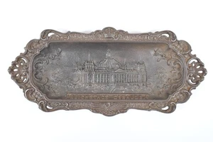 Bandeja para bolígrafos de hierro fundido ornamentada RARA antigua REICHSTAG BUILDING - Imagen 1 de 13