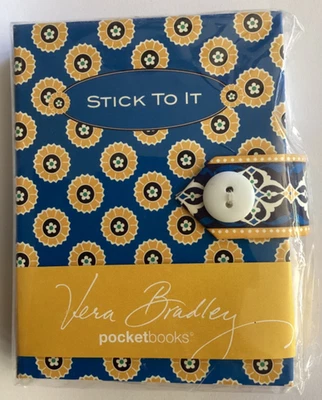 Vera Bradley STICKY NOTES PAD Riviera Blue 150 pp. STICK TO IT Pocketbooks RARE! - Image 1 of 2