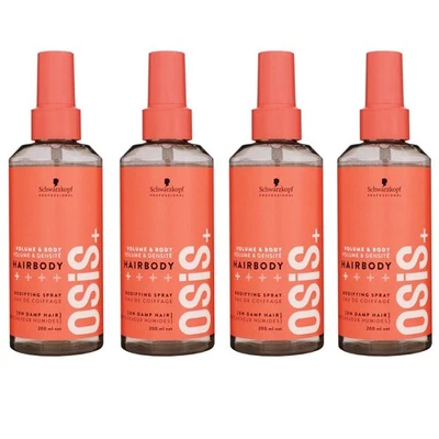 SCHWARZKOPF PROFESSIONAL Schwarzkopf Osis Hairbody 4 x 200 ml Volumenspray Set
