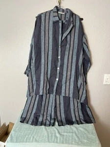 Bryn Walker 100% Lino 2 piezas "Lagenlook" Conjunto de Pantalón Pierna Ancha Calce Suelto L - Imagen 1 de 22