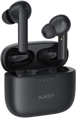 AUKEY True Wireless Earbuds Active Noise Cancelling Bluetooth 5, with 4 Built-in - Image 1 of 4