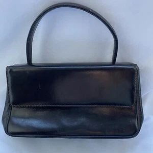 Vintage Pappagallo Handbag Purse Brown Handle Flap Snap 4 Feet Vinyl 9”Wx5”H - Picture 1 of 6