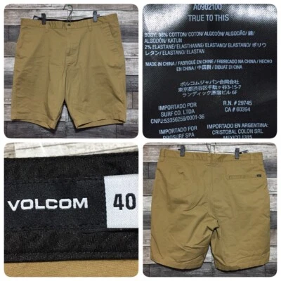 Volcom True To This Chino Shorts Men’s 40 Brown Tan (Inseam 10) - Image 1 of 4