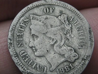 1881 Three 3 Cent Nickel 3CN- Fine Details - Image 1 of 4