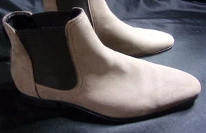 Call It Spring Men’s Taupe Tan Brown Chelsea VEGAN Suede Boots US Size 12 - Picture 1 of 11