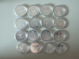 10 EURO Silbergedenkmünze BRD, 16 Stück, Jahr 2007, 925er Silber in Stempelglanz - Bild 1 von 2